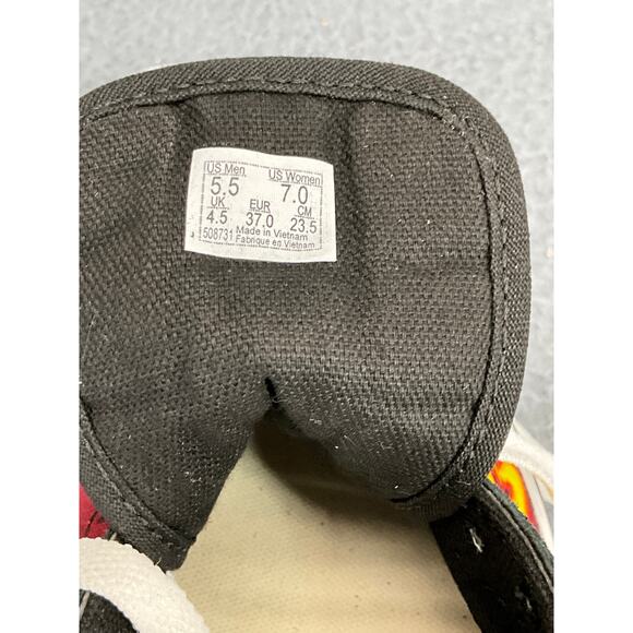 Vans Old Skool Samurai Rising Flame Black Red Yellow Sneakers Men 5.5 / Women 7 - Picture 8 of 9